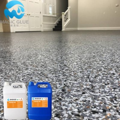 Decorative Epoxy Floor Water-based Clear AB Glue Pebble Flooring